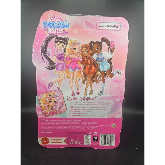 Barbie Dream Besties Malibu Doll with Accessories Hair Dryer and Makeup Toy - Picture 6 of 10